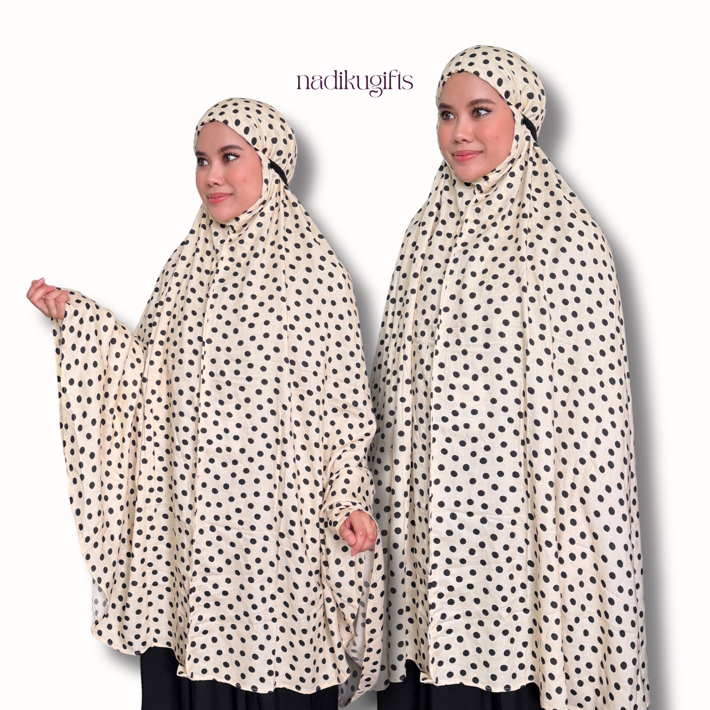 Telekung Polka Dot Saudah Wear