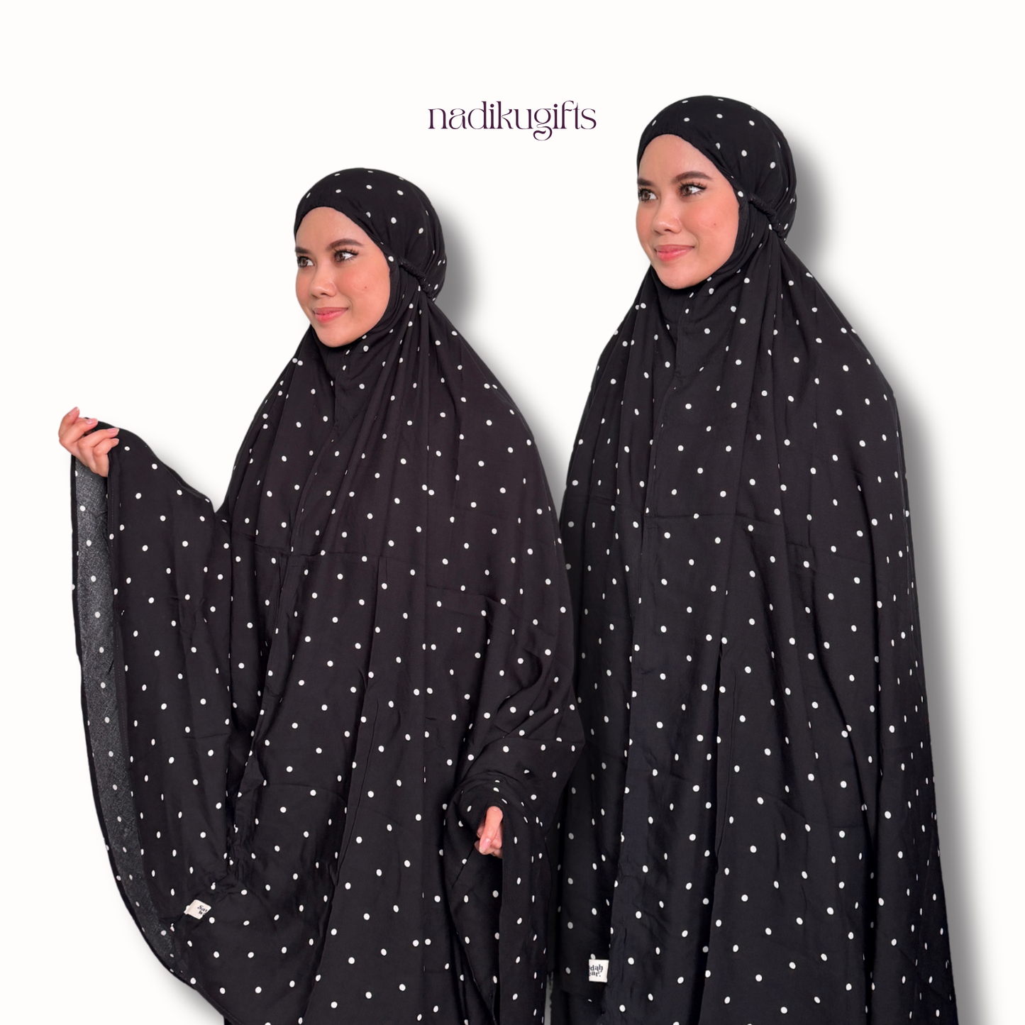 Telekung Polka Dot Saudah Wear